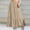 F-537Khaki, variant on ZHOGXU Women'S Skirt Summer Drawstring Elastic Waist Solid Color Flowy Bohemian Fashion Elegant Long Skirt For Everyday Wear,Khaki,L