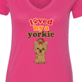 thumbnail image 4 of Inktastic Yorkshire Terrier Dog Yorkie Women's V-Neck T-Shirt, 4 of 5