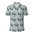 thumbnail image 2 of Daiia Sea Otter Pattern Men’s Polo Shirts,Solid Deck Shirt,Classic Fit, Breathable Cotton Polo for Casual and Sport Wear-Large, 2 of 7