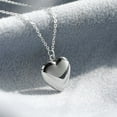 thumbnail image 6 of Heart Photo Necklace Silver Stainless Steel Love Frame Picture Pendant Necklace for Anniversary Gift, 6 of 8