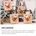thumbnail image 3 of Yuarrent Bolso de Papá Noel, hermoso saco portátil, bolsa de dulces, adornos navideños de lino resistentes al desgaste con asa, gran capacidad Kits de decoración para fiestas Los ancianos Yuarrent HA069780-01, 3 of 6