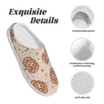 thumbnail image 5 of Lsque Groovy Disco Pumpkin Pattern Womens Comfort Cotton on Scuff With Memory Foam and Anti-skid Sole Slipper-39/40, 5 of 7