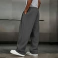 thumbnail image 4 of qucoqpe Mens Sweatpants Baggy Elastic Waist Drawstring Wide Leg Sweatpants Fashion Casual Track Pants, 4 of 8