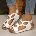 thumbnail image 2 of Pandaie Women's Orthopedic Wedge Sandals 2026 Cutout Slip on Summer Dressy Slides Comfortable Arch Support Platform Shoes for Casual Daily Walking White 7, 2 of 7