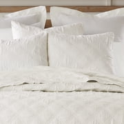 Levtex Home - 100% French Flax Linen Front/100% Cotton Back - King Quilt - French Flax Washed Linen - Cream - Quilt Size (106 x 92in.)