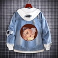 thumbnail image 5 of Chaqueta vaquera con capucha para hombre, chaqueta vaquera con capucha, abrigo con agujeros, Anime Fifures, Kishibe Hayakawa Aki, para Cosplay, 5 of 5