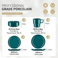 thumbnail image 3 of LOVECASA Dinnerware Sets, Porcelain Dinner Set for 4, 16-Piece Round Blackish Green,, 3 of 9
