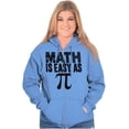 thumbnail image 3 of Math Is Easy As Funny Teacher Nerdy Zip Up Hoodie Men's Women's Brisco Brands 2X, 3 of 6