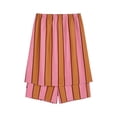 thumbnail image 4 of EliteGoogv Two Piece Sets For Women Sleeveless Strapless Bandeau Top Elastic Waist Shorts Striped Print Loose Fit Summer Vacation Clothing Womens Shorts Sets Pink, 4 of 4