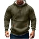 thumbnail image 2 of Sudadera con capucha para hombre, informal, a la moda, lisa, con cremallera, de manga larga, con bolsillo, de poliéster, 2 of 5