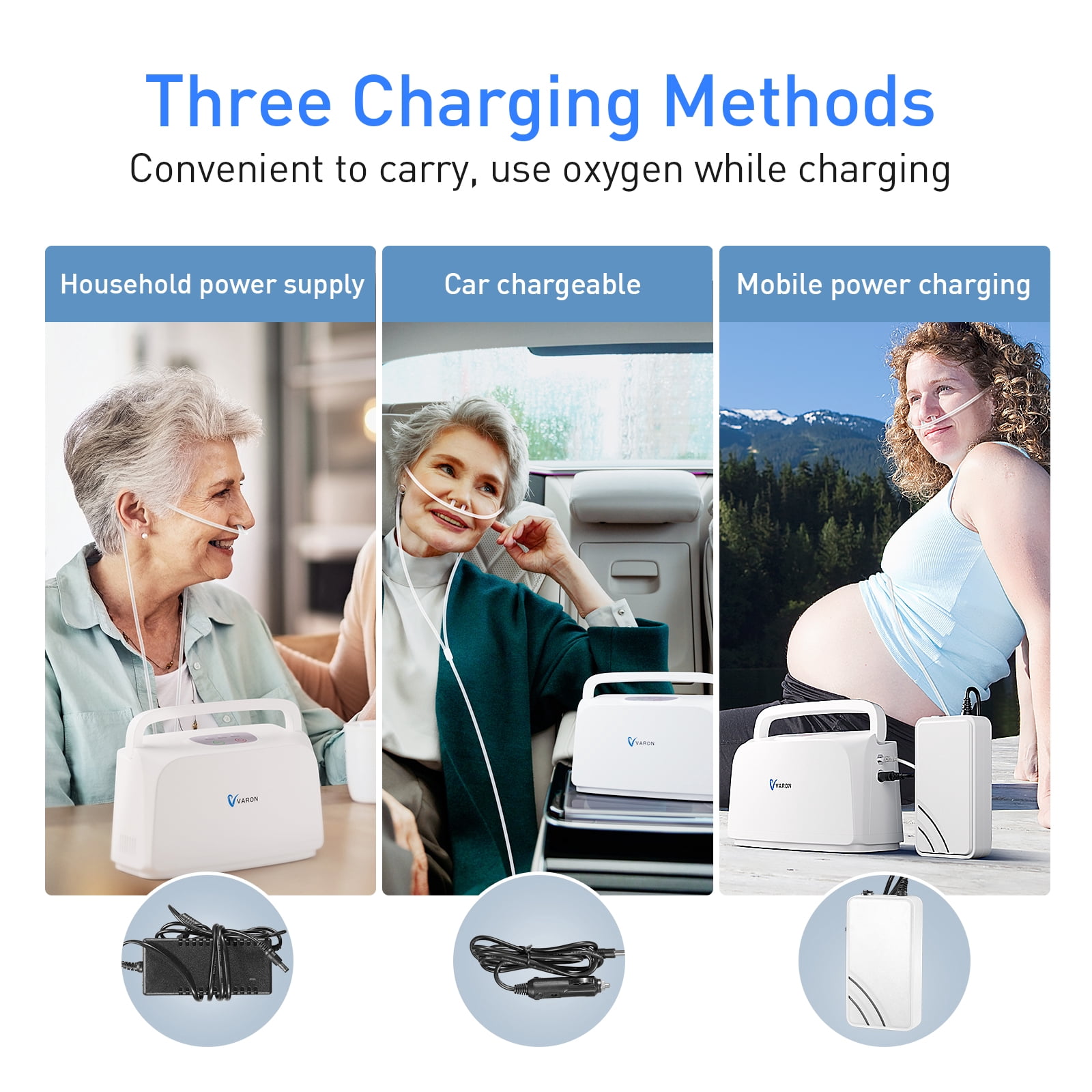 Diosmio Portable 1~3L/M& MINI Portable Oxygen Generator-Tube for Travel Use&C