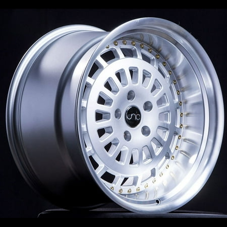 For 15x8 inch (1 Single Wheel Only) JNC Wheels - 15" JNC046 Silver Machined Face Rim - 4x100 JNC Wheels-34464921164