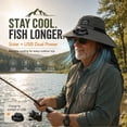 thumbnail image 4 of Beforeyayn Solar Fan Sun Hat, Breathable Mesh Hat with Solar Panel for Hands Free Cooling, Ideal for Fishing or Boating Lovers on Lake or Pier for Cooling Breeze, 4 of 5