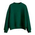 thumbnail image 6 of FASHOFT Crew Neck Sweatshirt For Women Oversized Long Sleeve Solid Comfy Pullover Basic Hoodie Fall Outfits Green S, 6 of 6