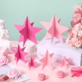 thumbnail image 3 of Centros de mesa con forma de estrella Sinload, 45 unidades, decoración de estrellas en 3D, color ros, 3 of 7
