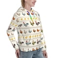 thumbnail image 6 of Lsque Funny Chicken Pattern Casual Women's Hoodie,Hooded Sweatshirt with Kangaroo Pocket,Pullover Hoodie with Eye-catching Drawstrings-Large, 6 of 7