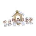 thumbnail image 5 of 12 Pieces Nativity Scene Figurine Ornament Set Resin Construction Christmas Indoor Religious Decor, 5 of 9