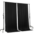 thumbnail image 6 of AK TRADING CO. 10 feet x 10 feet Polyester Backdrop Drapes Curtains Panels with Rod Pockets - Wedding Ceremony Party Home Window Decorations - Black, 6 of 7