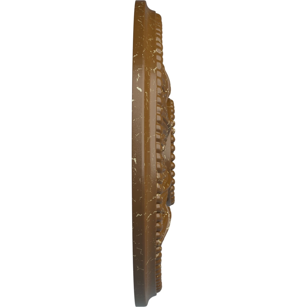 Ekena Millwork 18 1/8"OD x 3 1/2"ID x 2 3/4"P Edinburgh Ceiling Medallion (Fits Canopies up to 5 1/8"), Hand-Painted Smokey Topaz Crackle