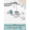 thumbnail image 5 of FOCALOOK Turquoise Pear Cut Stud Earrings for Women 925 Sterling Silver Cubic Zirconia Small Tiny Earrings Daughter Girlfriend Mothers Day Birthday Jewelry Gifts, 5 of 8