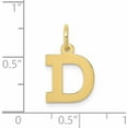 thumbnail image 2 of 10K Yellow Gold Small Block Initial D Charm (18 X 10) Made In United States -Jewelry By Sweet Pea, 2 of 5