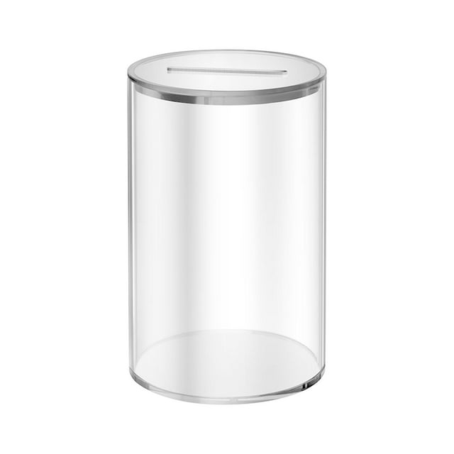 Caja de ahorros de acrílico transparente, resistente, para niños, manualidades de escritorio M