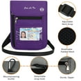 thumbnail image 5 of Passport Wallet Nylon Waterproof for Women Men Holder with RFID Blocking for Secure Travels - Purple, 5 of 8