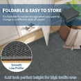 thumbnail image 6 of TacleeKii 2' x 6' Washable Area Rug, Textured Woven Non Slip Low Pile Carpet, Stain Resistant Non Shedding Floor Mat, for Entryway Bedroom, Black Gray, 6 of 7