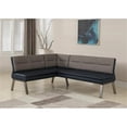 thumbnail image 2 of Milan Janice Blue Faux Leather/Gray Fabric 2-Tone Reversible Nook and Storage, 2 of 9