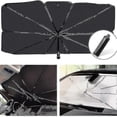 thumbnail image 3 of Car Sunshade Windshield Sun Shade, Titanium Silver Cloth Foldable Windshield Sun Shade Umbrella, 3 of 5