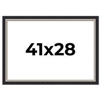 41x28 Frame Black Real Wood Picture Frame Width 2.25 Inches | Interior Frame Depth 0.5 Inches |