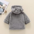 thumbnail image 6 of Toddler Winter Jacket Baby Girls Boys Cute Hoodies Coat Printed Scarf Pocket Cloak Jacket Infant Thick Warm Clothes (2-3 Years, Gray), 6 of 7