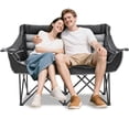 thumbnail image 3 of Sunyrisy Oversized Double Camping Chair, Folding 2-Person Loveseat with Fully Padded Seats, Heavy-Duty Duo Camping Couch, Portable Lawn Chair with Carrying Bag, 3 of 9