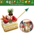 thumbnail image 3 of WJCA 4-Piece Festive Utensil Set, Elegant Spoons and Forks with Tree Motif for Dining and Dessert, Holiday Tableware Collection, Gold Design, 3 of 8