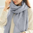 thumbnail image 2 of Womens Solid Color Tulle Scarf with Tassel Trim Elegant Evening Wrap for Formal Occasions, 2 of 4