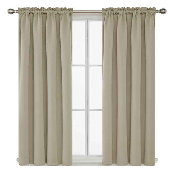 Deconovo Rod Pocket Blackout Curtains, 42 Inch Wide - Walmart.com