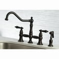 thumbnail image 4 of Kingston Brass KS3275PKLBS Duchess Bridge Kitchen Faucet with Brass Side Sprayer, Oil Rubbed Bronze, 4 of 7