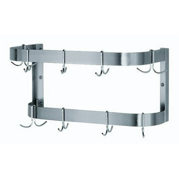 Wall Mount Double Bar Pot Rack