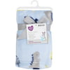 Parent's Choice Plush Baby Blanket, Blue Dino, 30x36 Inch