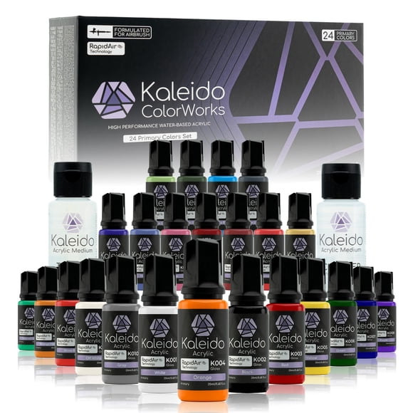 Set de Acrílicos para Aerógrafo Paint Gaahleri Kaleido de 24 Colores