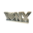 thumbnail image 3 of Amazing Rugs "I Love New York" Ceramic Chrome Plated Table (20-in x 4-in x 8-in) - 20-in x 4-in x 8-in Silver with Diamond Incrustation, 3 of 5