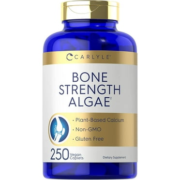 Bone Strength Algae Supplement | 250 Vegan Caplets | by Carlyle