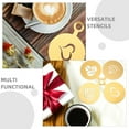 thumbnail image 3 of CATIEBYE Golden Stainless Steel Latte Art Stencil for Versatile Baking and Decorating, 4Pcs, 3 of 8