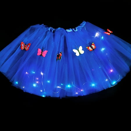 

Children S Skirt With Light-Emitting Butterfly Skirt Pettiskirt Led Light Skirt Party Dress Skirt
