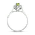 thumbnail image 5 of 14k White Gold Oval Peridot And Diamond Ring, 5 of 6