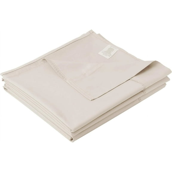 Cotton King Flat Sheet Only, 600 Thread Count 100% Egyptian Cotton Top Sheet 1Pcs, Cool & Breathable Flat Bed Sheets Wrinkle, Fade, Stain Resistant (Beige King)
