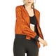 thumbnail image 5 of CHAQUETA BOMBER CORTA METÁLICA CON CREMALLERA Y CUELLO ALTO PARA MUJERES INSPIRADA EN CHIC COLOR NARANJA, 5 of 8