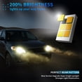 thumbnail image 3 of LED Headlight Bulbs IP67 Waterproof Car LED Headlight Bulbs 3000K/4300K/6000K 200W 40000LM Bright LED Headlights, 2PCS, 3 of 7