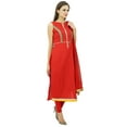 thumbnail image 5 of Atasi Women's Custom Stitched Red Cotton Straight Salwar Kameez With Dupatta Suit Set Indian Bollywood Chic Dress, 5 of 7
