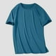 thumbnail image 1 of pstuiky camisetas de hombre, Blusas/camisetas casuales de verano para hombre, de color liso y cuello redondo camisetas de hombre l, 1 of 5